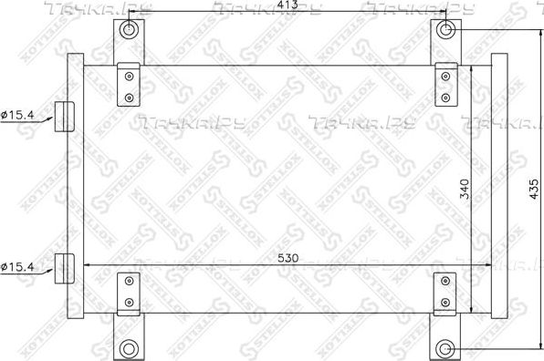 Радиатор кондиционера (конденсатор) Stellox. Артикул 10-45560-SX