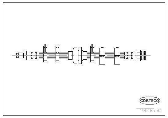 Тормозной шланг Corteco передний передний для Alfa Romeo 155 I 1992-1997. Артикул 19018558