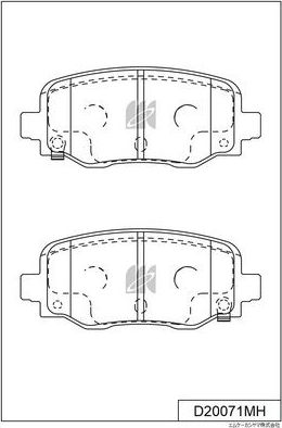 Тормозные колодки MK Kashiyama задние для Jeep Compass II 2020-2026. Артикул D20071MH