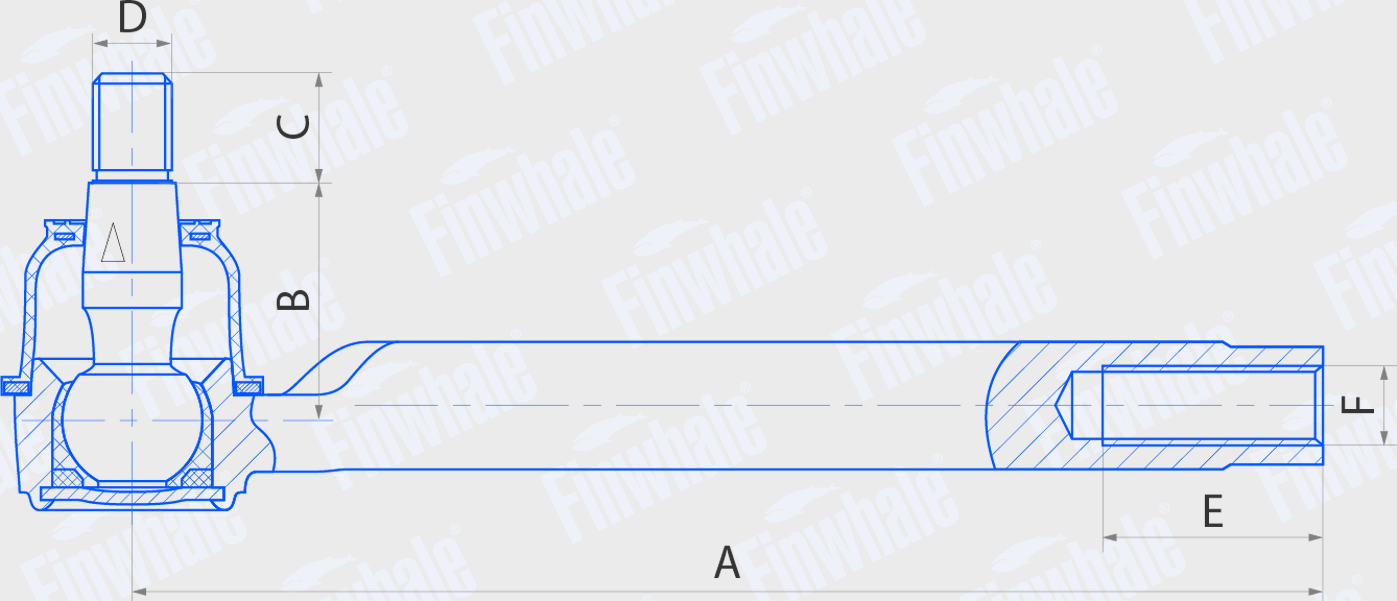 Наконечник рулевой тяги Finwhale. Артикул TRE721