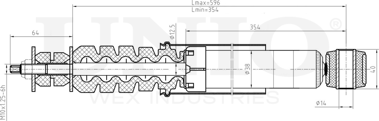 Амортизатор подвески (Unio). Артикул SAB-10713