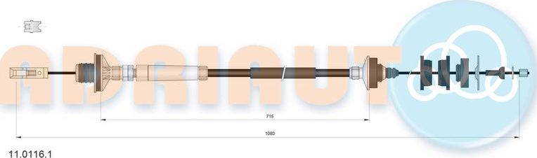 Трос сцепления Adriauto. Артикул 11.0116.1