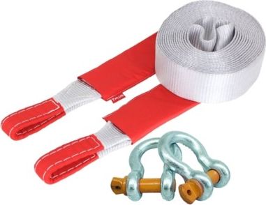 Стропа динамическая (рывковая) Tplus 10 т 9 м серия Туризм с шаклами 3,25 т (с мешком для хранения). Артикул T018180