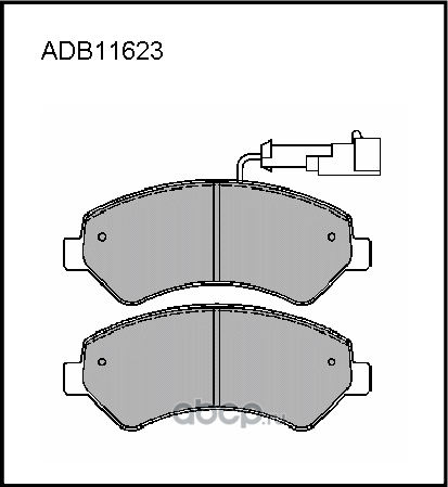 ADB11623HD_колодки дисковые передние!/ Fiat Ducato, Peugeot Boxer 2.2HDi/3.0HDi (Allied Nippon). Артикул ADB11623HD