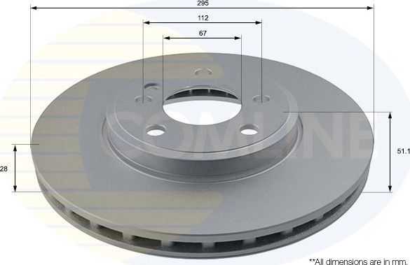 Тормозной диск Comline COATED для Infiniti Q30 2015-2019. Артикул ADC1673V