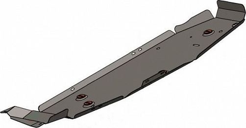 Защита алюминиевая Alfeco (4мм) для топлвиного бака (2 части) Geely Atlas Pro 2021-2026. Артикул ALF.08.23AL4