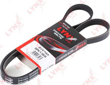 Приводной ремень поликлиновой LYNXauto. Артикул 5PK1368
