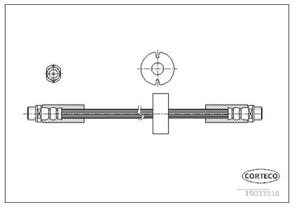 Тормозной шланг Corteco передний для Audi A6 allroad I (C5) 2000-2005. Артикул 19033516 - купить в Москве, фото, отзывы, доставка по всей России. Магазин Тачка.Ру