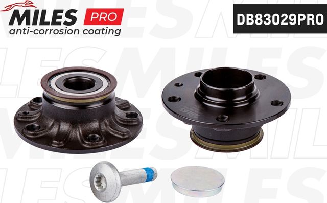 Ступица с подшипником AUDI A3 II-IV/SKODA/VW GOLF V-VII 03- зад.(с покрытием) (Miles). Артикул DB83029PRO