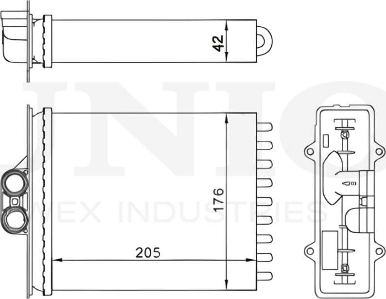 Радиатор отопителя (Unio). Артикул RAD-20047