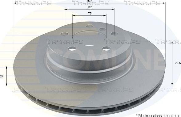 Тормозной диск Comline COATED. Артикул ADC1757V