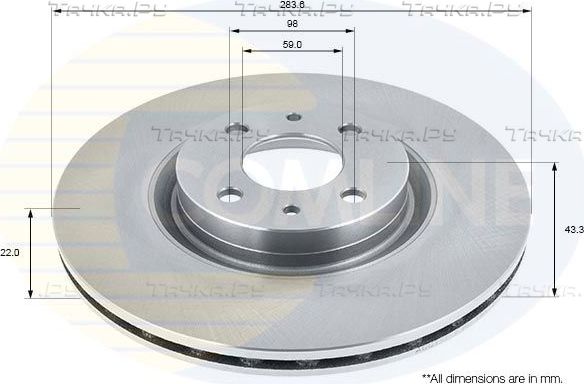 Тормозной диск Comline COATED. Артикул ADC1811V