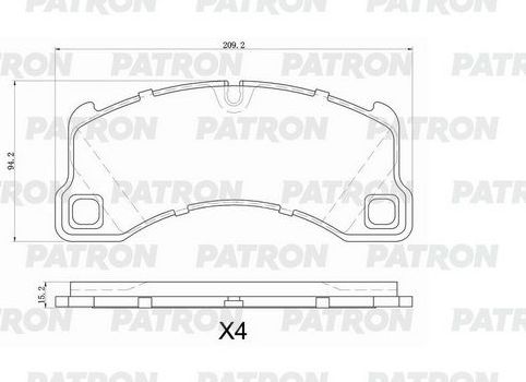 Тормозные колодки Patron. Артикул PBP1560