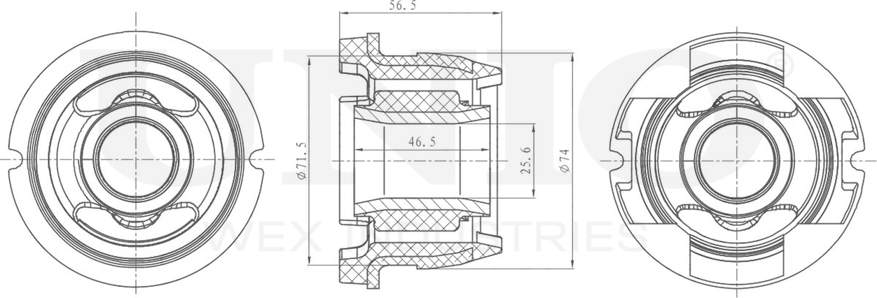 Сайлентблок подрамника (Unio). Артикул RMP-20541