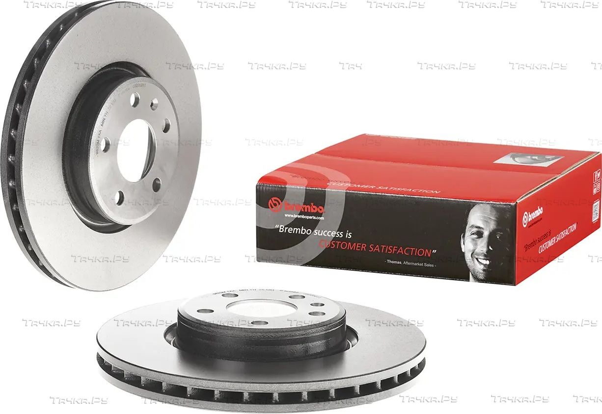Тормозной диск Brembo PRIME LINE - UV Coated передний для Audi SQ5 II (FY) 2016-2026. Артикул 09.D058.11