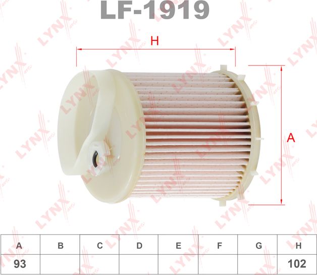 Топливный фильтр LYNXauto. Артикул LF-1919