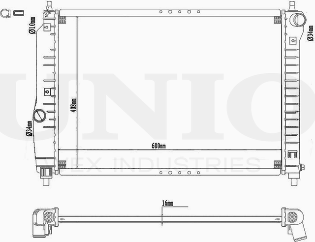 Радиатор двигателя (Unio). Артикул RAD-10009
