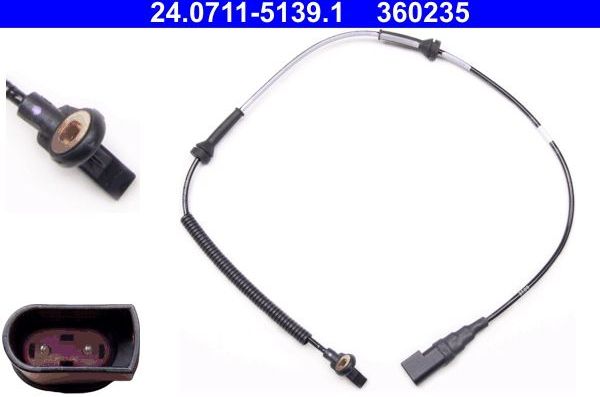 Датчик ABS ATE передний для Ford Fusion I 2002-2012. Артикул 24.0711-5139.1