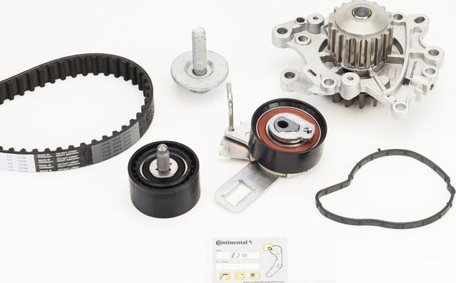 Помпа (водяной насос) с комплектом ремня ГРМ ContiTech. Артикул CT1230WP1