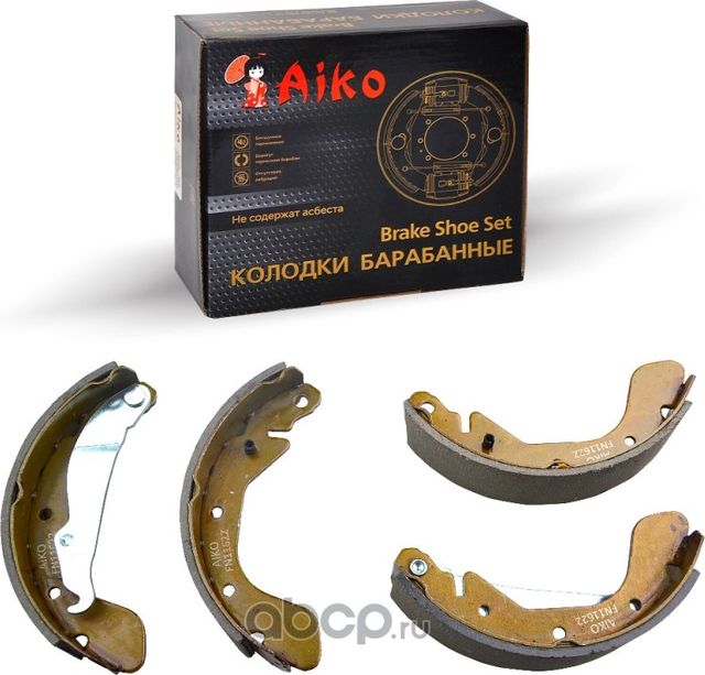 Колодки барабанные CHEVROLET Lanos / DAEWOO Nexia (1997-2016) (Aiko). Артикул FN11622
