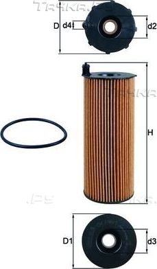 Масляный фильтр Mahle-Knecht. Артикул OX 196/1D1