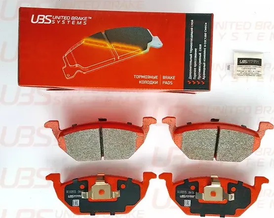 Тормозные колодки SKODA RAPID 12-/15-/OCTAVIA 98-07/FABIA 03-14/14-/VW POLO Седан 10-  передние (UBS). Артикул b1102015