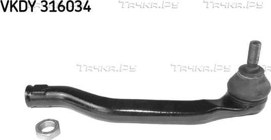 Наконечник рулевой тяги SKF левый для Renault Megane III 2008-2016. Артикул VKDY 316034