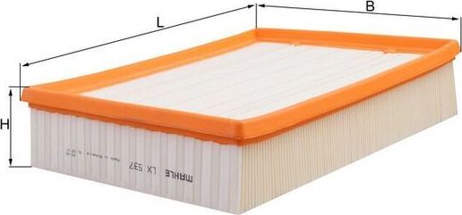 Воздушный фильтр Mahle-Knecht. Артикул LX 537