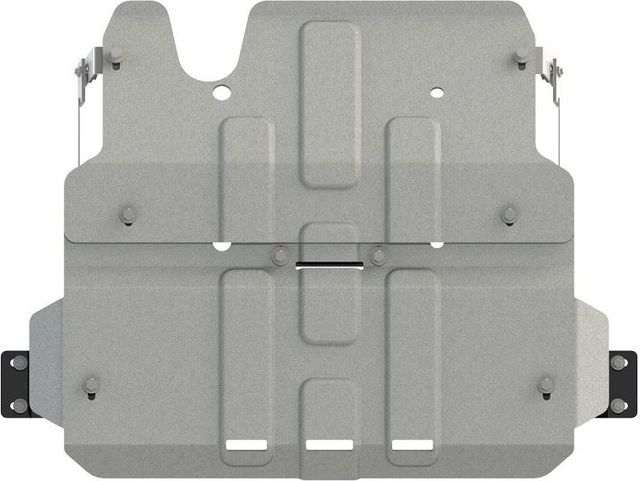 Защита алюминиевая Шериф (6 мм) усиленная для картера, КПП, РК Toyota Land Cruiser 79 2019-2026. Артикул 24.4272