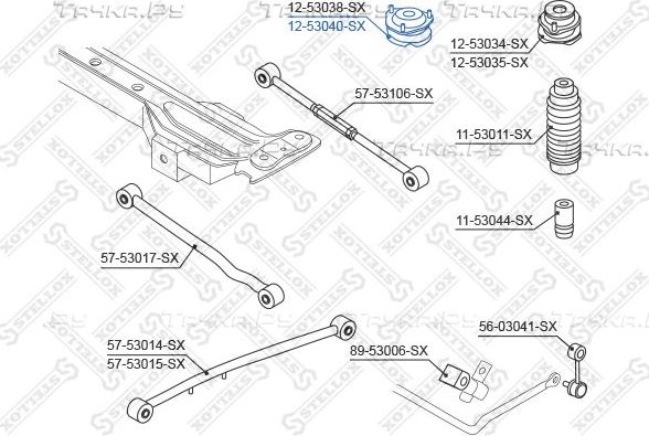 Опора амортизатора (стойки) Stellox. Артикул 12-53040-SX