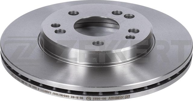 Тормозной диск Zekkert передний для Mercedes-Benz SL-Класс III (R107, C107) 1985-1989. Артикул BS-5022