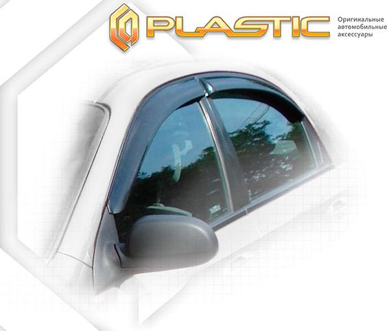 Дефлекторы СА Пластик для окон (Classic полупрозрачный) Chevrolet Lacetti хэтчбек 2004-2013. Артикул 2010030301648