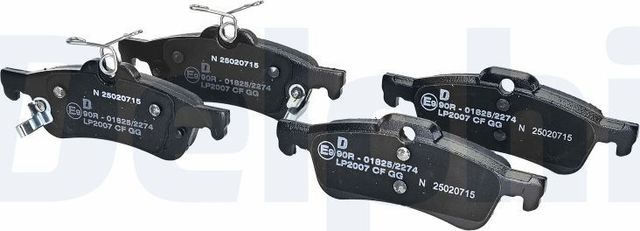 Тормозные колодки Delphi (Low-Metallic). Артикул LP2007