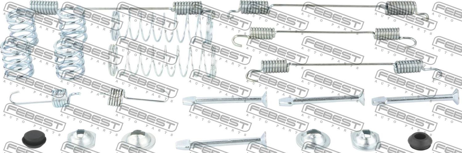 МОНТАЖНЫЙ КОМПЛЕКТ БАРАБАННЫХ КОЛОДОК, шт Febest. Артикул 0204-D10R-KIT