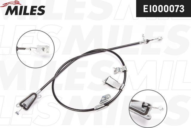 Трос ручника (тросик ручного тормоза) Miles задний левый для Nissan X-Trail T30 2001-2008. Артикул EI000073