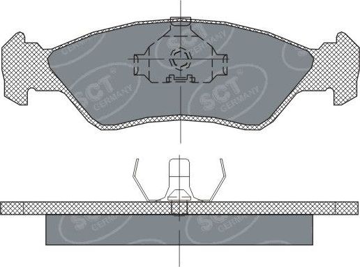 Тормозные колодки SCT-Germany передние для Ford Fiesta IV 1995-2002. Артикул SP 236 PR