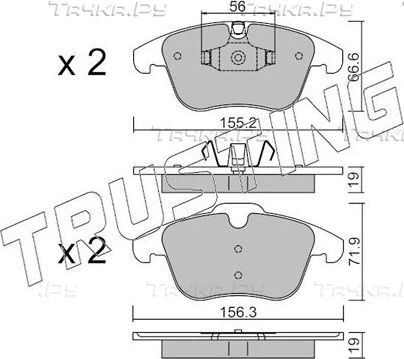 Тормозные колодки Trusting передние для Jaguar XF I 2008-2015. Артикул 691.4