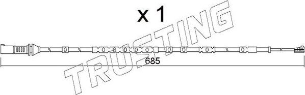 Датчик износа тормозных колодок  Trusting. Артикул SU.370