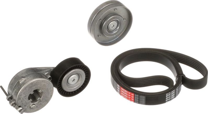 Приводной ремень поликлиновой с роликами (комплект) Gates Micro-V® Kit. Артикул K026PK1590