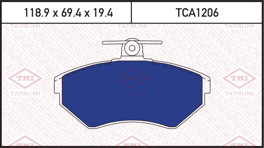 Колодки тормозные VAG A4/GOLF 3/PASSAT 95- перед. (Tatsumi). Артикул TCA1206