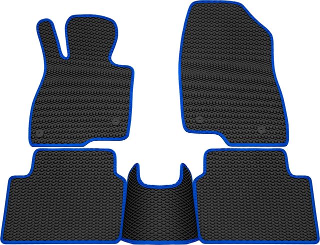 Коврики Rezkon EVA для салона Mazda 3 III 2013-2019 Синий кант. Артикул 9023010203