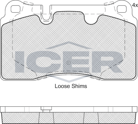 Тормозные колодки Icer. Артикул 181789
