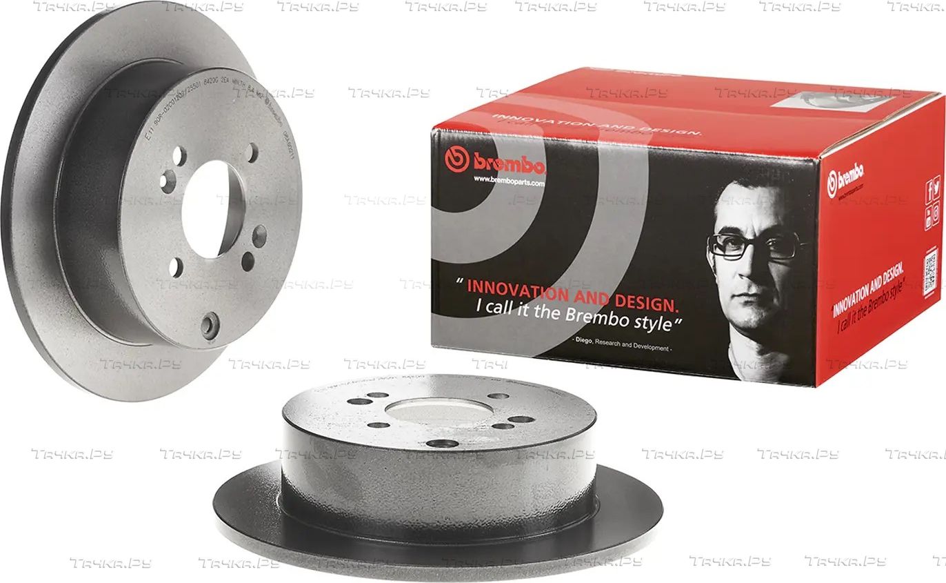 Тормозной диск Brembo UV Coated задний для Hyundai Accent III 2005-2010. Артикул 08.A602.11