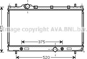 Радиатор охлаждения двигателя AVA. Артикул CR2087