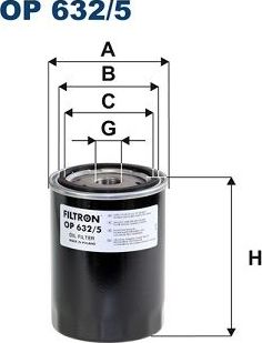 Масляный фильтр Filtron. Артикул OP 632/5