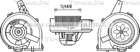 Вентилятор, мотор печки (отопителя) салона AVA для SEAT Toledo IV 2012-2019. Артикул ST8044