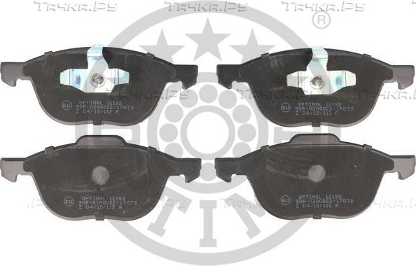 Тормозные колодки Optimal передние для Ford EcoSport I 2012-2026. Артикул BP-12192