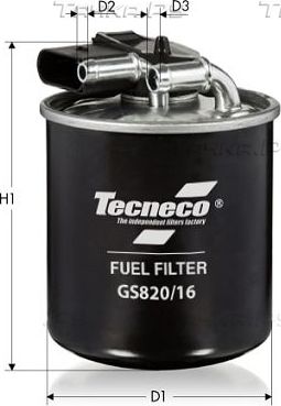 Топливный фильтр Tecneco Filters. Артикул GS820/16