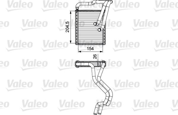 Радиатор отопителя (печки) Valeo (алюминий). Артикул 812430