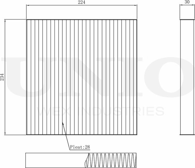 Фильтр салона (Unio). Артикул FLT-40017C